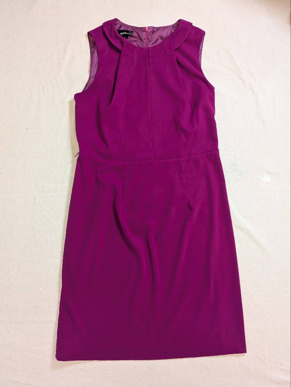 Alyx Sleeveless Fitted Dress in Vibrant Magenta